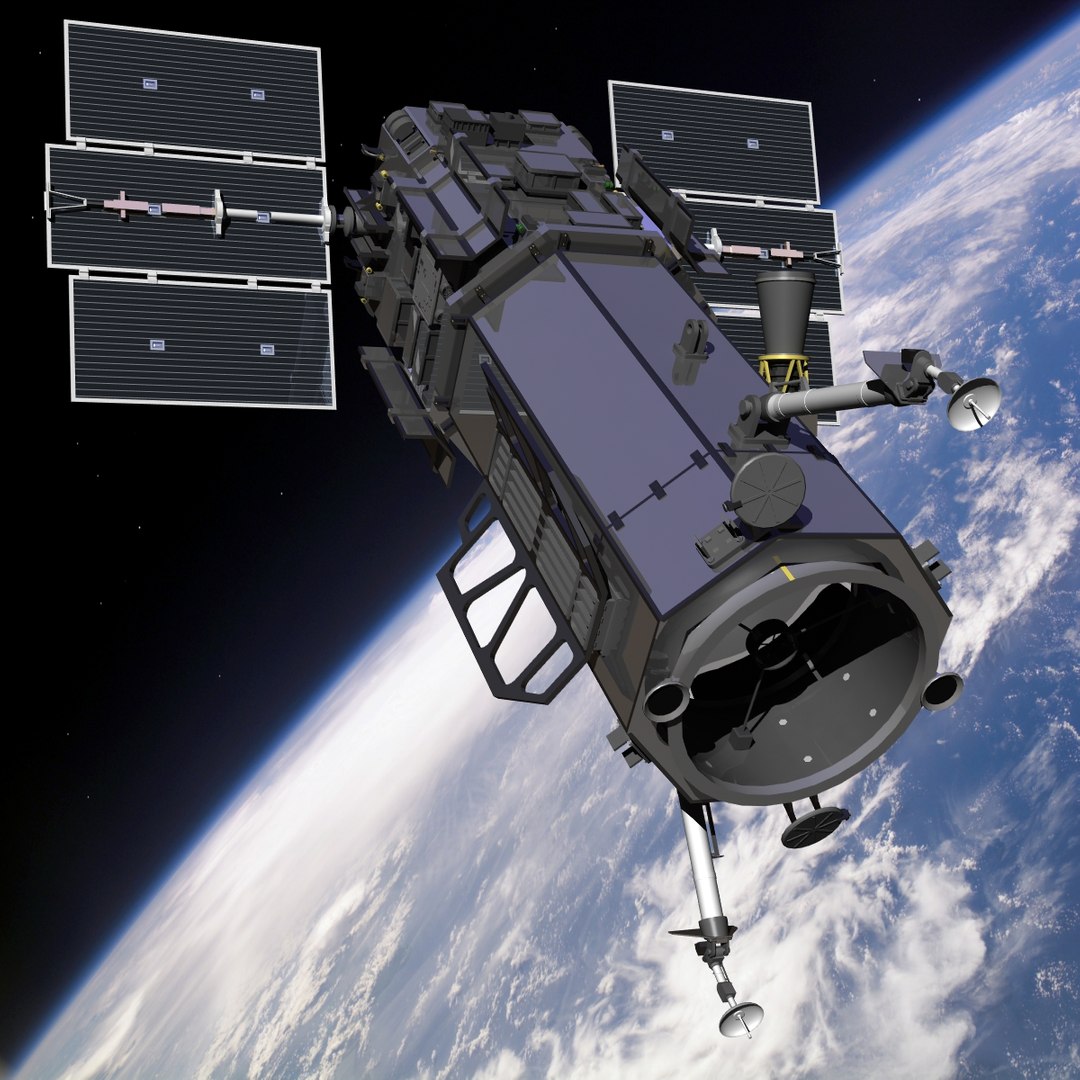 Telecommunication Satellites 3d Model