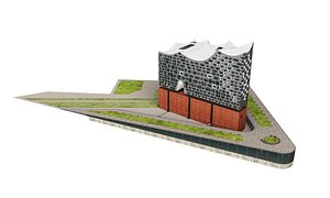 hamburg elbphilharmonie highpoly building 3D