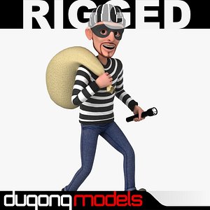 Rigged Cartoon Thief