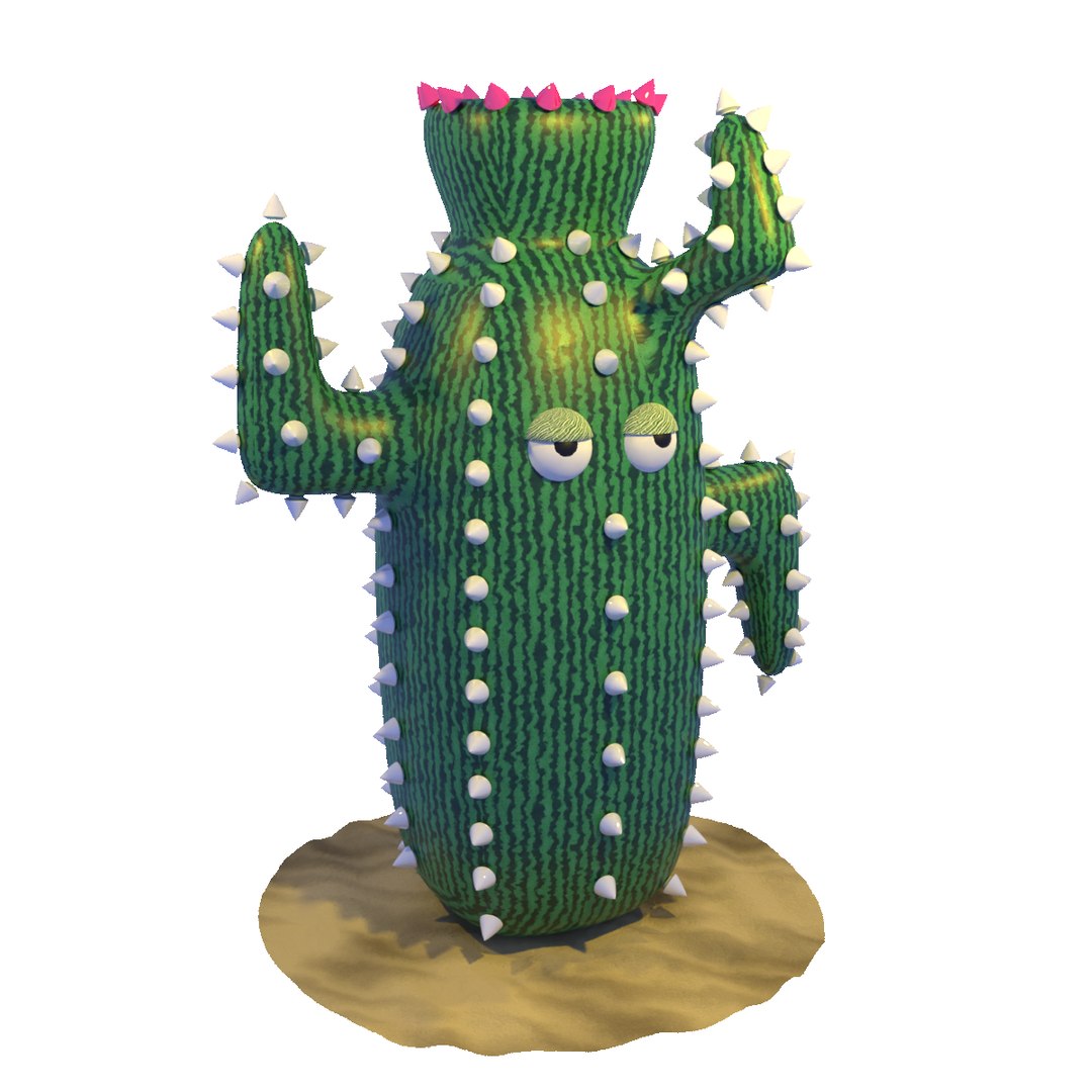 3D Cactus Character - TurboSquid 2142109