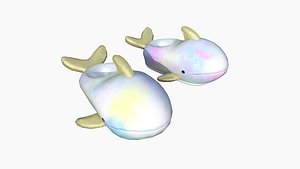 Slippers I10 Colored Whale - Costume Character Design