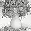 Hydrangeas and roses in a vase