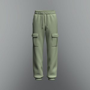 Male Cargo Pants 3D Model 3D model