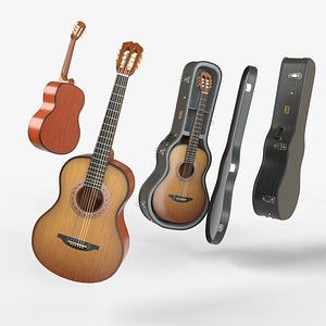 Classic guitar with case model