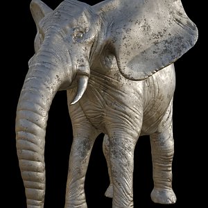 3D model elephant sculpture