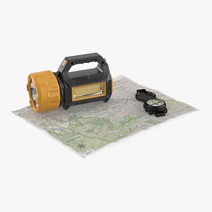 Emergency Explorer Set with Flashlight Map and Compass