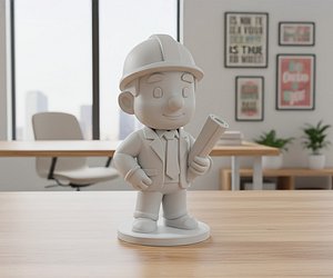 Cartoon Architect 3D Printable 3D print model 3D model