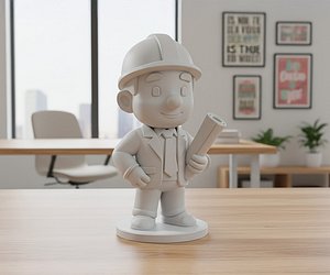 Cartoon Architect 3D Printable 3D print model