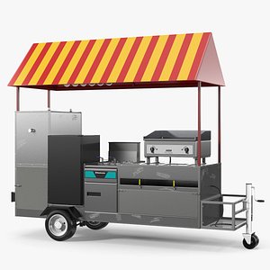 Mobile Street Food Cart with Griddle