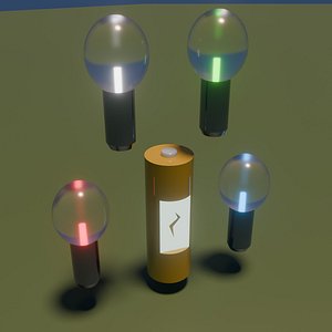 Colored bulbs and battery model