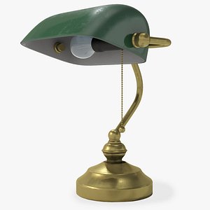 3D Bankers Table Lamp model
