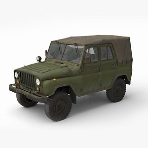 Modern vehicle old jeep off-road vehicle 3D model