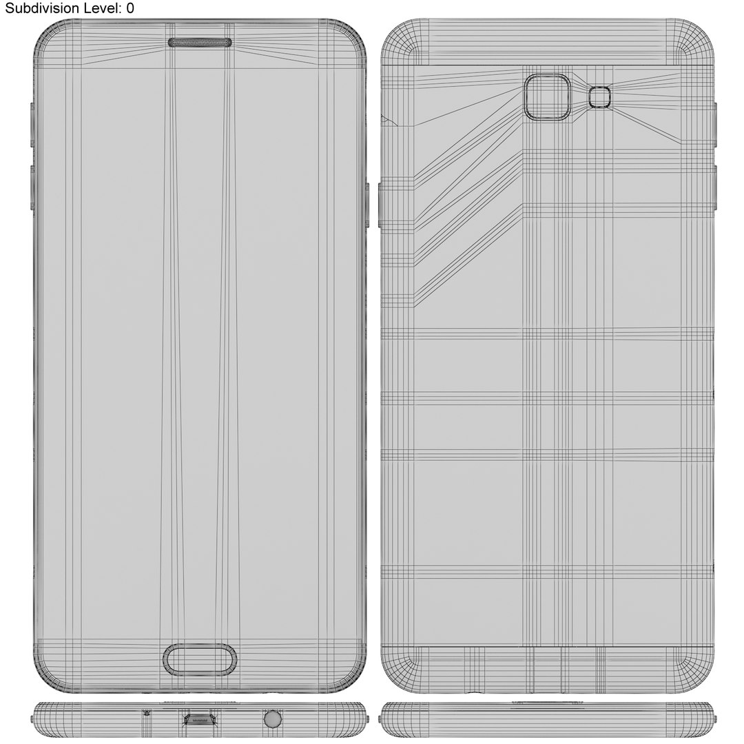 3d realistic samsung galaxy j7 model