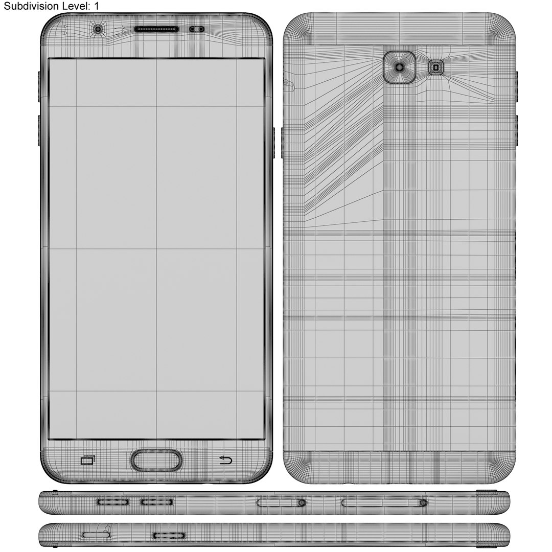 3d realistic samsung galaxy j7 model