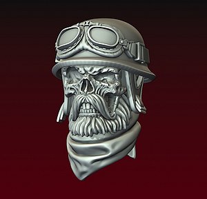 Biker Skull 3D print model