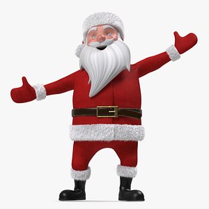 Santa Claus Cartoon Fur Rigged