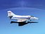3d skyhawk douglas a-4 a-4d model