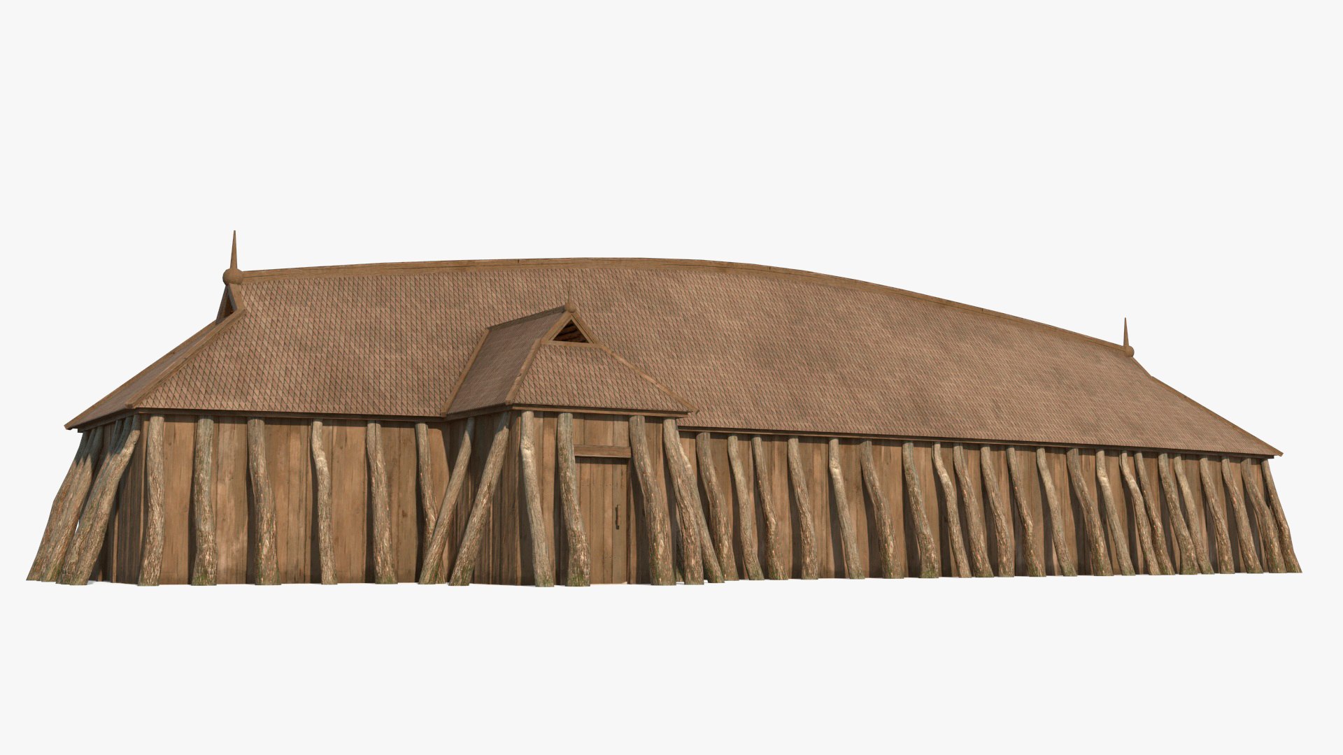 Scandinavian Vikings Longhouse 3D model preview