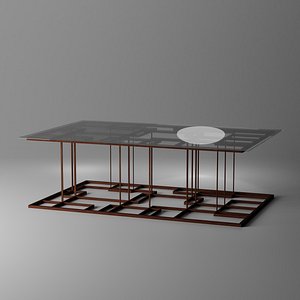 3D coffee table wood