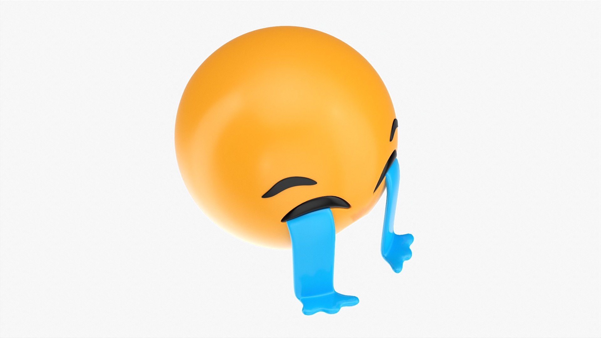 3D Emoji 042 Loudly crying with tears - TurboSquid 1818767