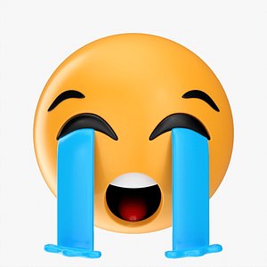 3D Emoji 042 Loudly crying with tears