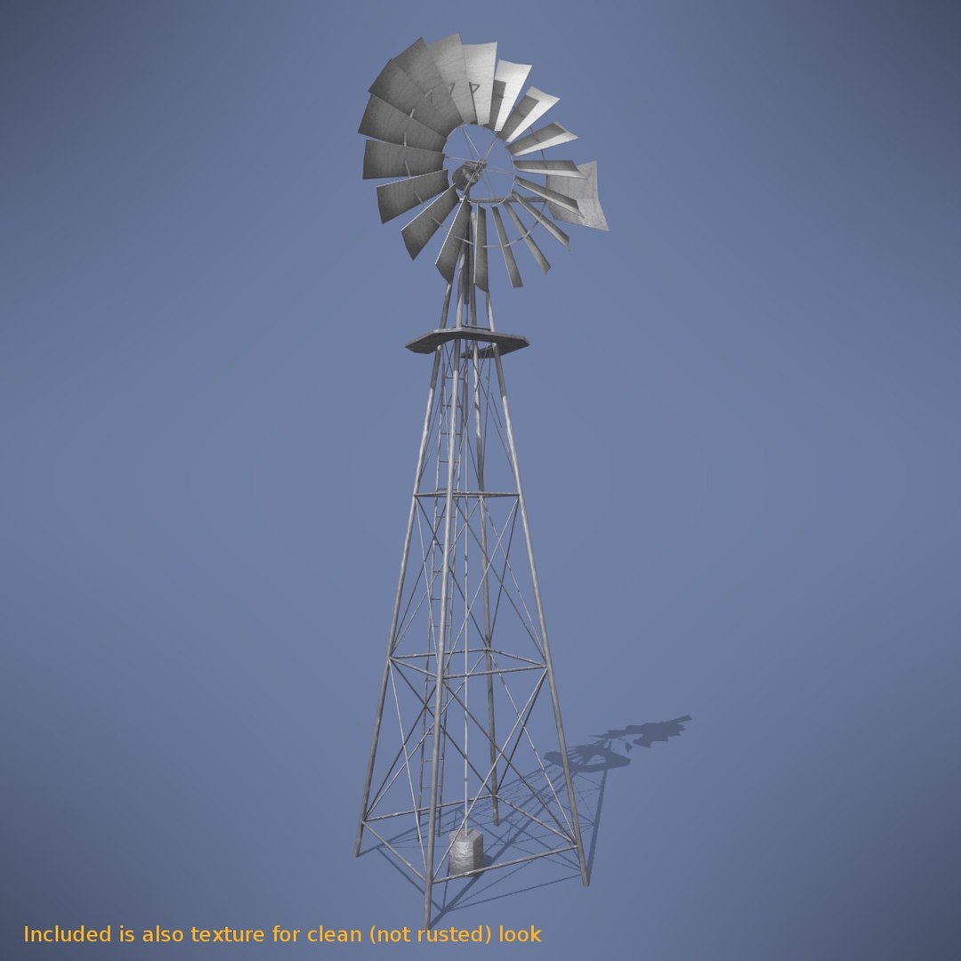 low-poly wind pump rusty 3d model https://p.turbosquid.com/ts-thumb/NE/cu9lmk/Yk0iPx16/windpumpclean/jpg/1399723474/1920x1080/fit_q87/1fb8588c7ab89556a5b1c80d58ed825c947112e6/windpumpclean.jpg