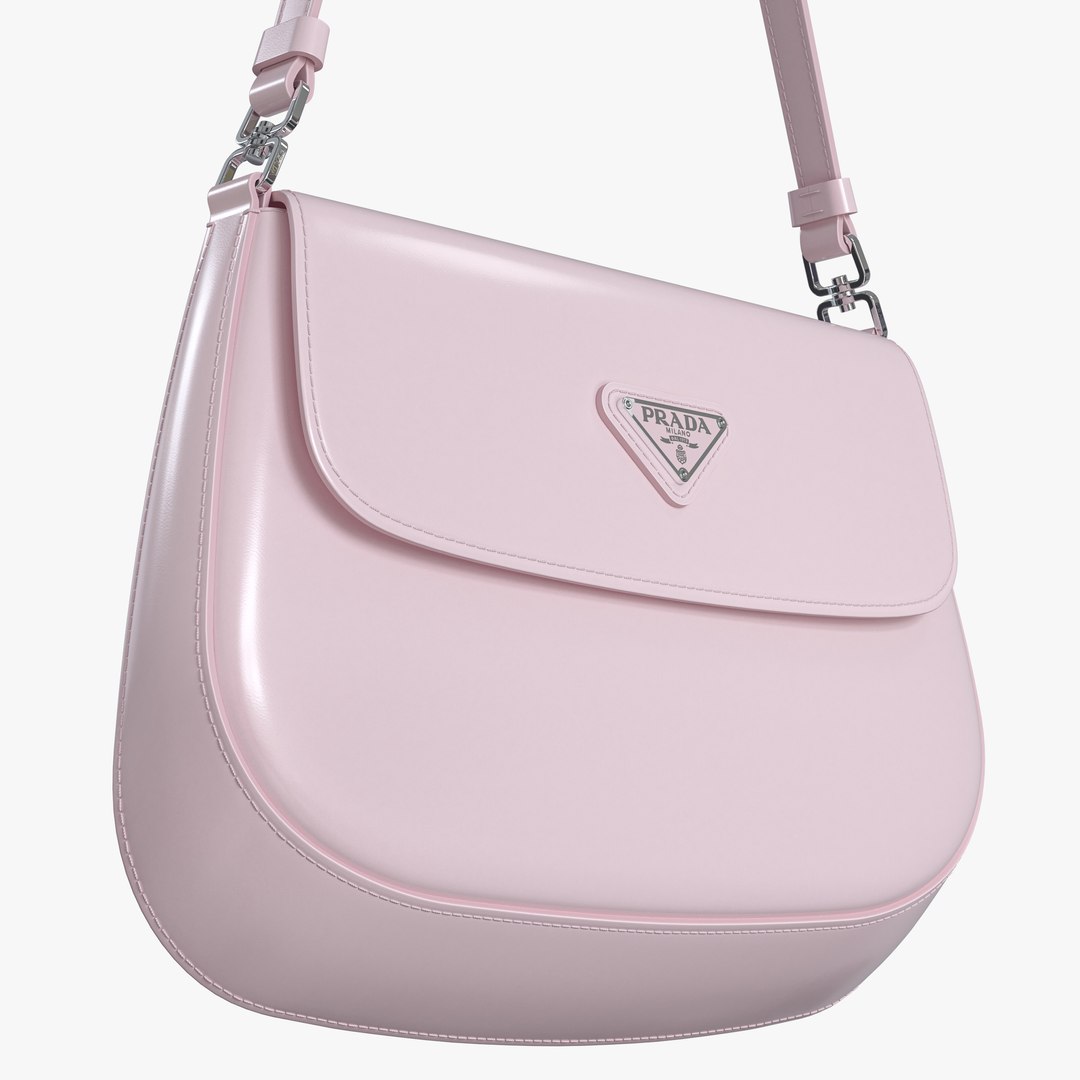 Gradient Alabaster Pink Prada Cleo Brushed Leather Shoulder Bag