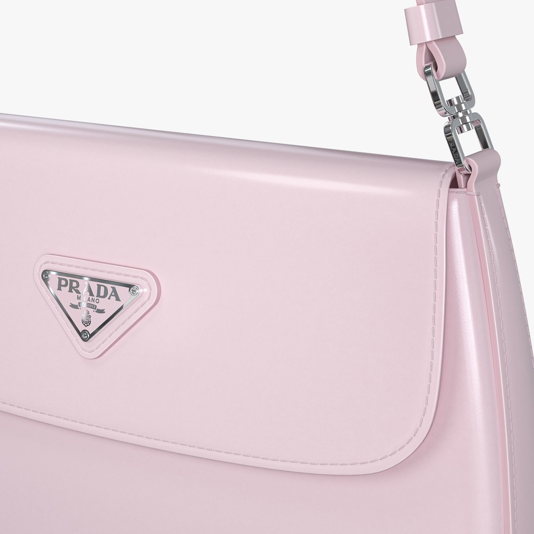 Prada Woman Pastel Pink Leather Cleo Shoulder Bag