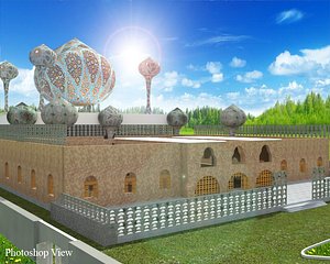 mosque realistic 3d model