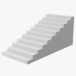 Architectural White Stair 3D