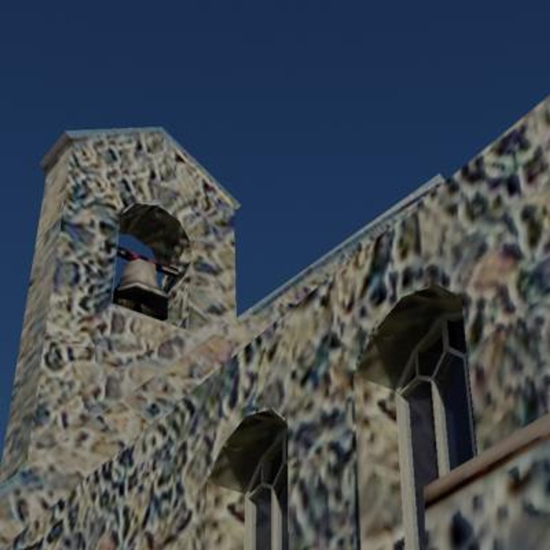 Church Graveyard Building 3d Model