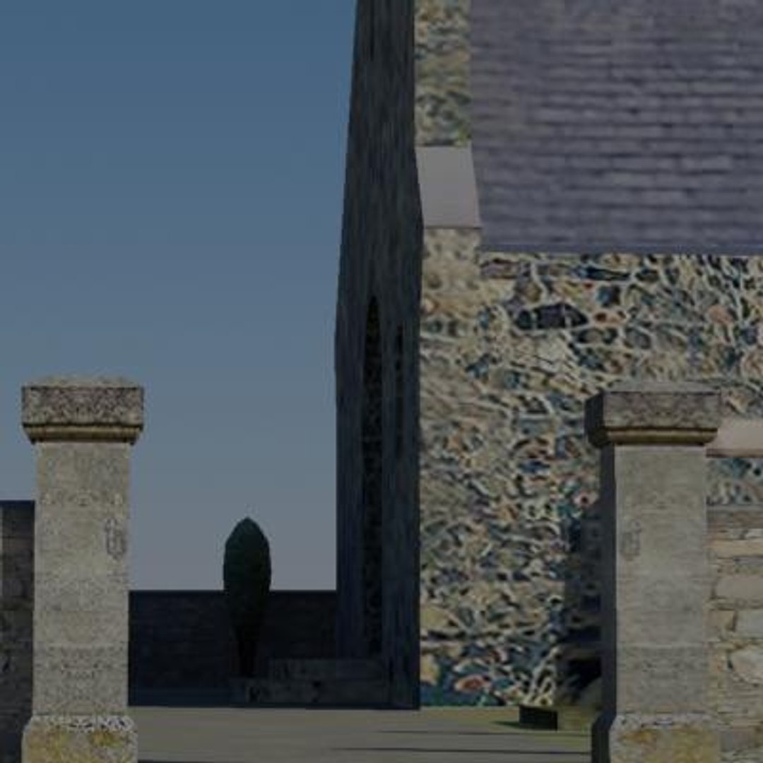 Church Graveyard Building 3d Model