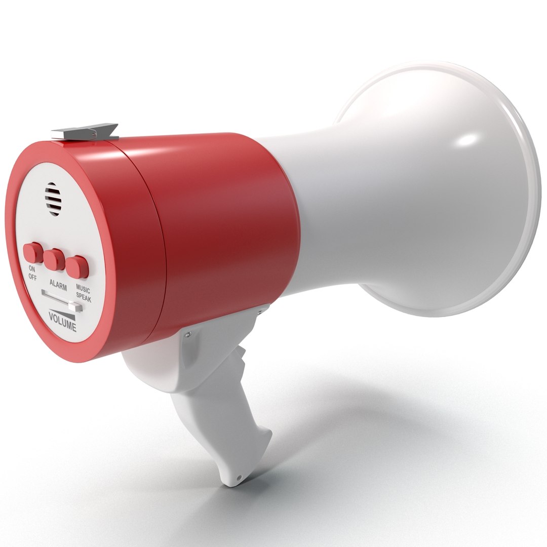 3d megaphone 2 model https://p.turbosquid.com/ts-thumb/NE/n1EnTv/L8mHDyEk/megaphone2_13/jpg/1396450236/1920x1080/fit_q87/b2422a6d33ceb532d4a91b31ac9099d5b37650a2/megaphone2_13.jpg