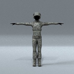 3D laos Teen Soldier model