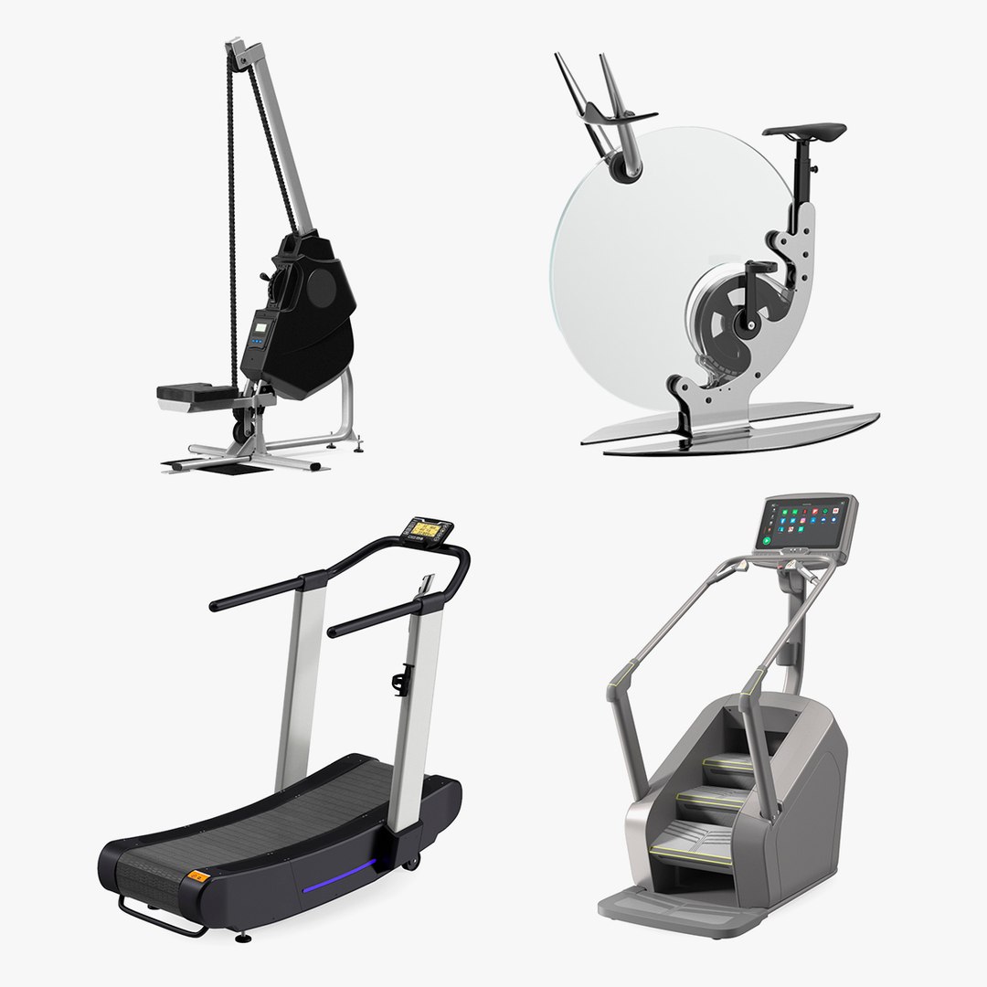 Workout Machines Collection 2 3D model preview