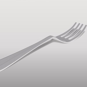 3D Stainless Steel Dining Fork model
