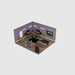 Gaming room 3D model