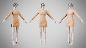 3D Dress 54 Fawn