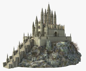 3D Fantasy Cliff Church