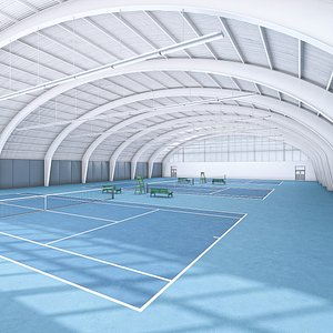 Tennis indoor courts 01 3D model