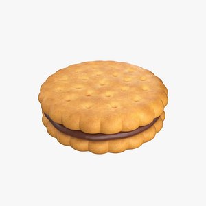 3D Cookie sandwich 01 model