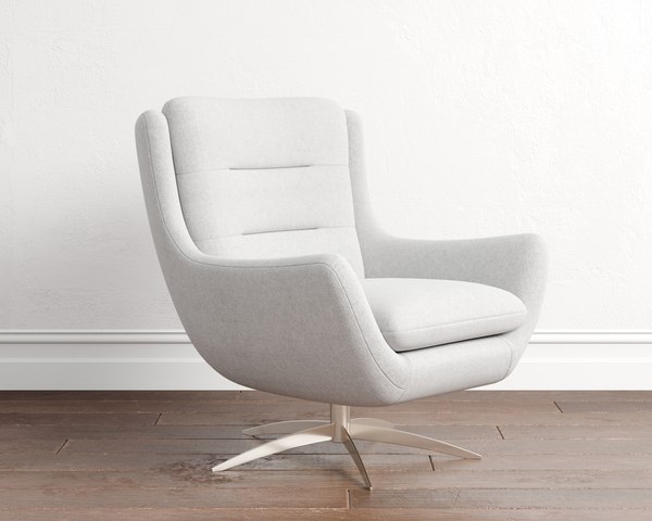 boucle twill gravel lennon lounge chair