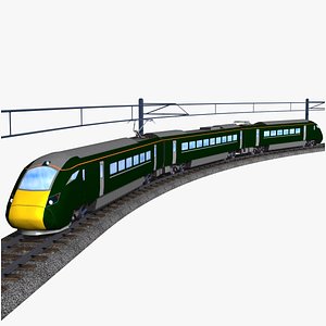 3D model gwr british rail class 802 passenger train