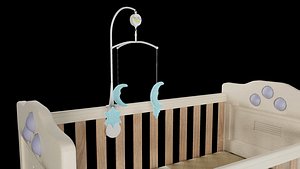 Babies cot, changing table and mobile set