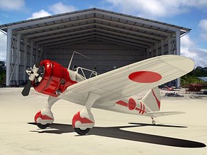 3d model airplane war