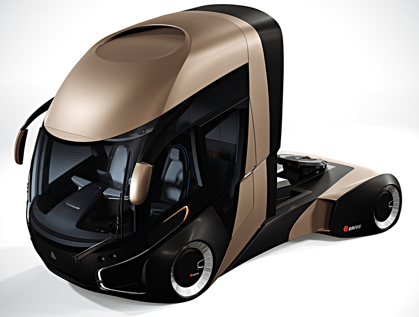 3D futuristic semi truck model TurboSquid 1682453