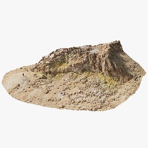3D Arid Desert Mountain Cliff - 3D PBR Model model