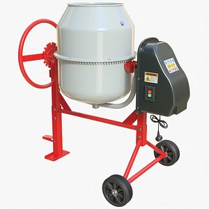 3D ConcreteMixer 01 b model