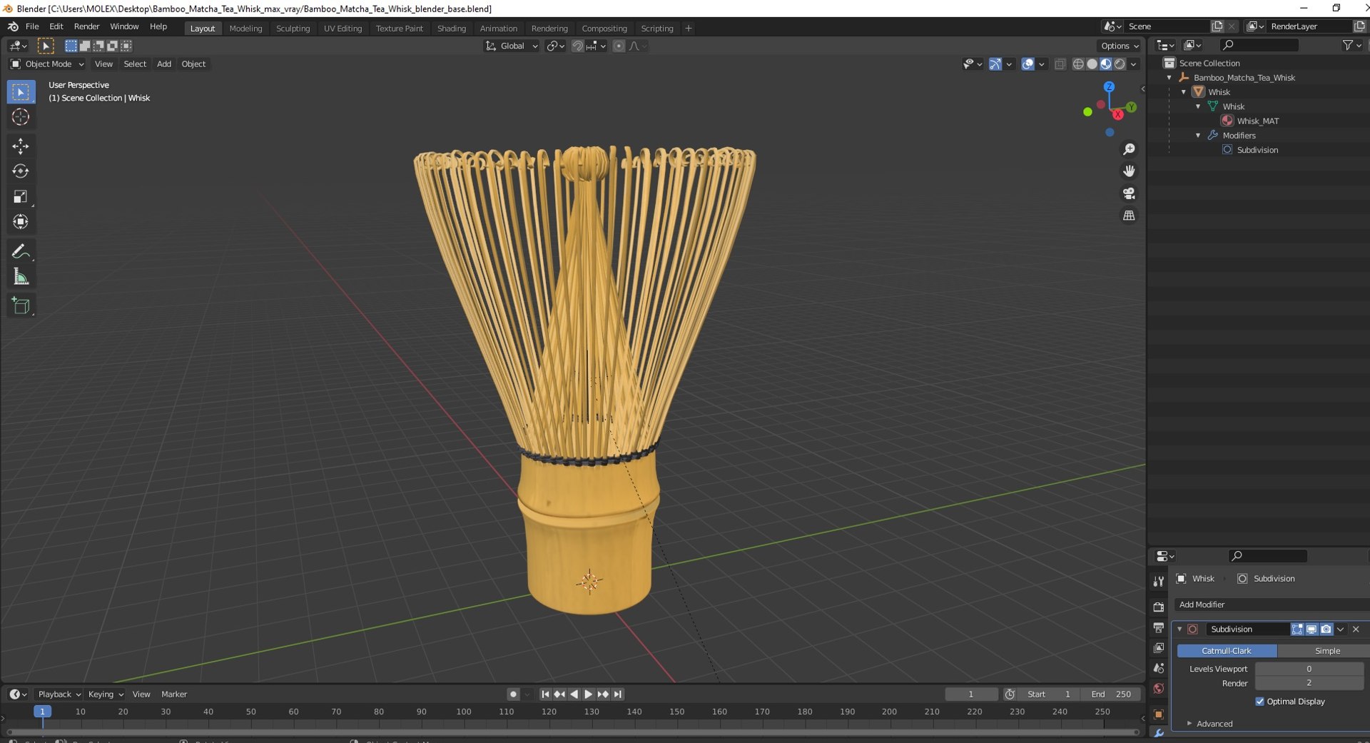 Bamboo Matcha Tea Whisk model https://p.turbosquid.com/ts-thumb/NF/YHG3hi/iu/bamboomatchateawhiskmb3dmodel021/jpg/1712521649/1920x1080/fit_q87/bfe74554897800a9489b5cfd86c7b1ee0a19e0bc/bamboomatchateawhiskmb3dmodel021.jpg