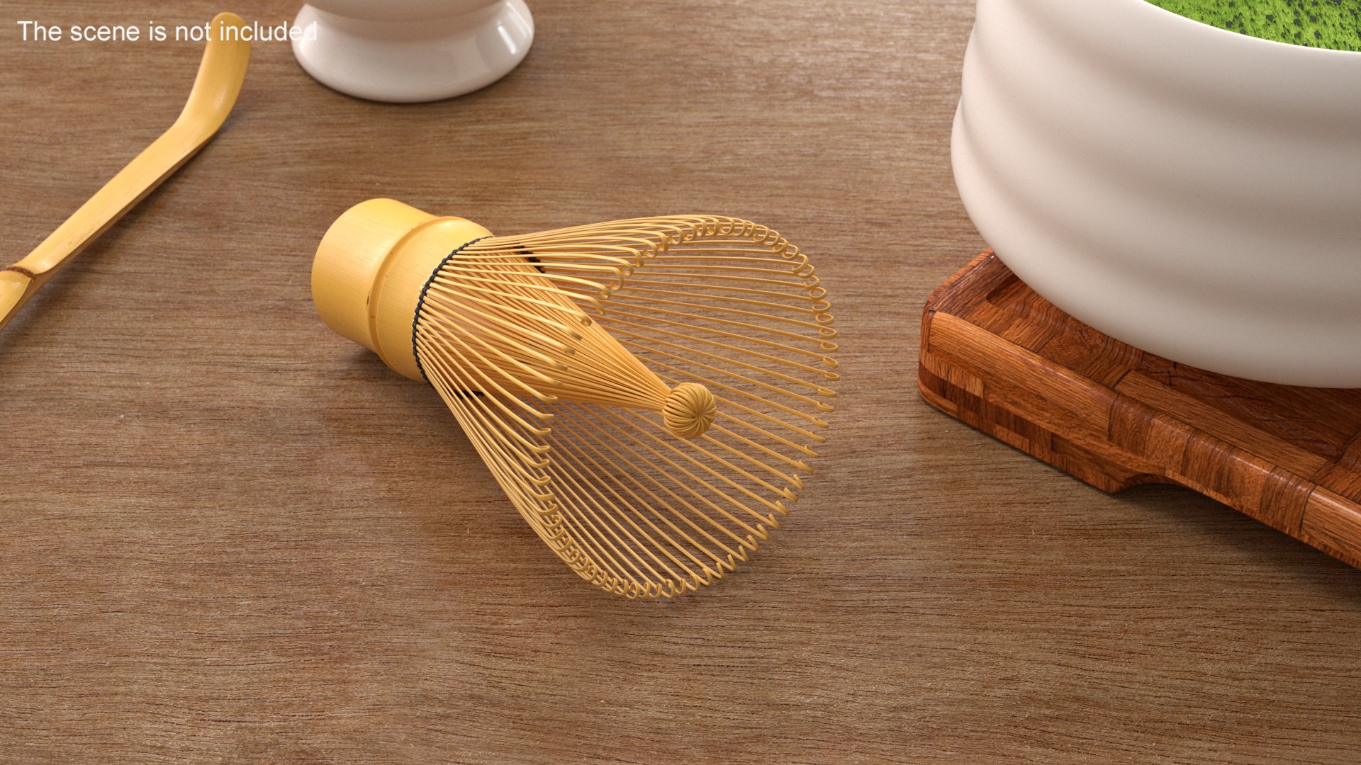 Bamboo Matcha Tea Whisk 3D model preview